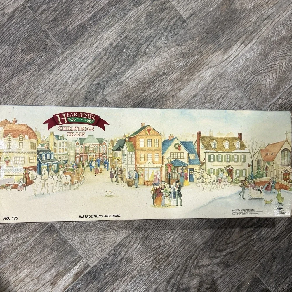Vtg New Bright Hearthside Village Holiday Christmas Train No. 173 1994 Works